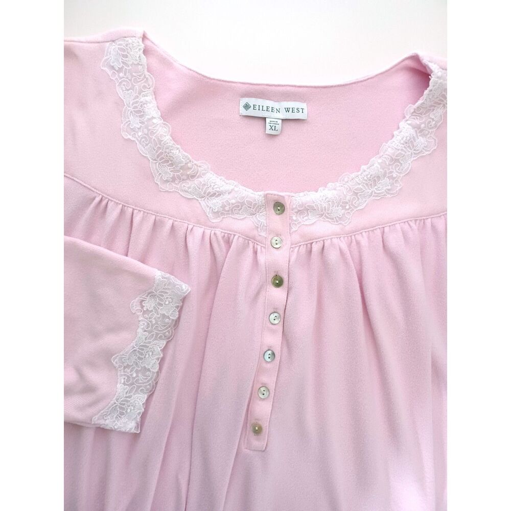 Eileen West Nightgown XL Prairie Cottagecore Lace Crochet Ballet Trad Wife Soft